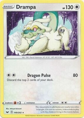 Drampa - 149/202 - Rare Sword &amp; Shield (Base Set) Singles
