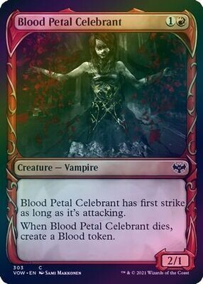 Blood Petal Celebrant 303 - Showcase Fang Frame - Foil Innistrad: Crimson Vow Collector Booster Foil Singles