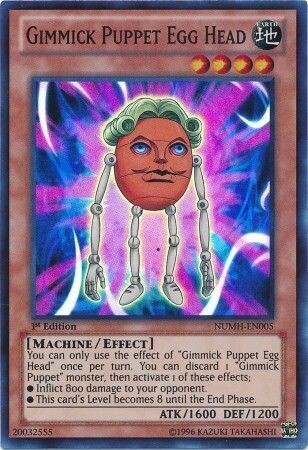 Gimmick Puppet Egg Head - NUMH-EN005 - Super Rare 1st Edition
Number Hunters 1st Edition Singles
