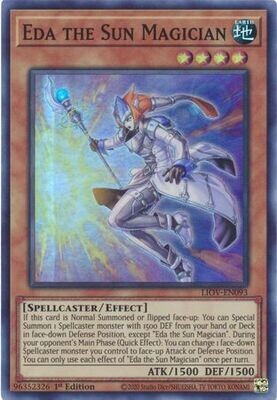 Eda the Sun Magician - LIOV-EN093 - Super Rare 1st Edition Lightning Overdrive: LIOV 1st Edition Singles