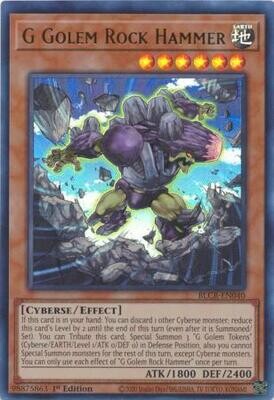 G Golem Rock Hammer - BLCR-EN040 - Ultra Rare 1st Edition Battles of Legend: Crystal Revenge 1st Edition Singles