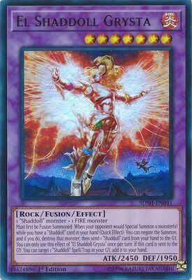 El Shaddoll Grysta - SDSH-EN041 - Ultra Rare 1st Edition Structure Deck: Shaddoll Showdown Singles