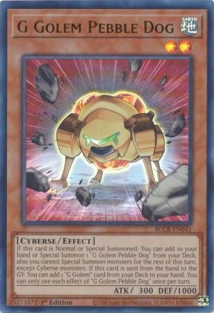 G Golem Pebble Dog - BLCR-EN041 - Ultra Rare 1st Edition Battles of Legend: Crystal Revenge 1st Edition Singles