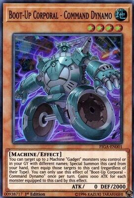 Boot-Up Corporal - Command Dynamo - FIGA-EN001 - Super Rare 1st Edition Fists of the Gadgets Singles
