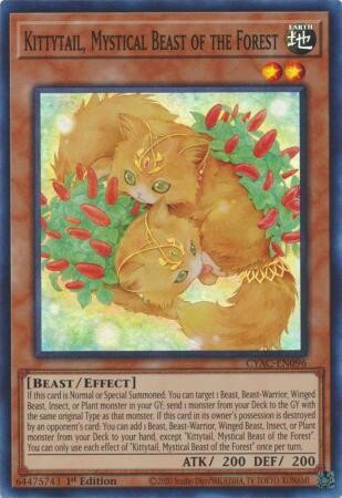 Kittytail, Mystical Beast of the Forest - CYAC-EN096 - Super Rare 1st Edition
Cyberstorm Access 1st Edition Singles (Espanol)