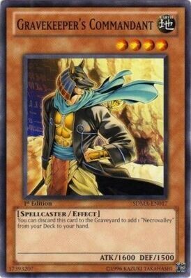 Gravekeeper&#39;s Commandant - SDMA-EN017 - Common 1st Edition
Structure Deck: Marik 1st Edition Singles