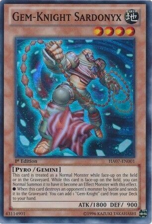 Gem-Knight Sardonyx - HA07-EN001 - Super Rare 1st Edition Hidden Arsenal 7: Knight of Stars 1st Edition Singles