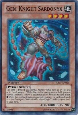 Gem-Knight Sardonyx - HA07-EN001 - Super Rare 1st Edition Hidden Arsenal 7: Knight of Stars 1st Edition Singles