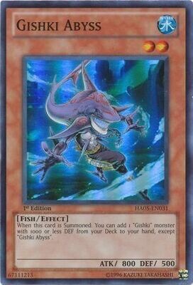 Gishki Abyss - HA05-EN031 - Super Rare 1st Edition Hidden Arsenal 5 1st Edition Singles