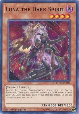 Luna the Dark Spirit - CHIM-EN027 - Common 1st Edition Chaos Impact 1st Edition Singles *Espanol*