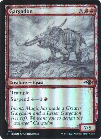 Gargadon 351 - Showcase / Sketch Foil Modern Horizons 2 Collector Booster Foil Singles
