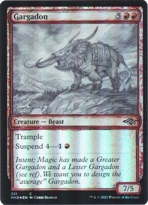 Gargadon 351 - Showcase / Sketch Foil Modern Horizons 2 Collector Booster Foil Singles