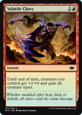 Volatile Claws 154/254 - Foil
Modern Horizons Foil Singles