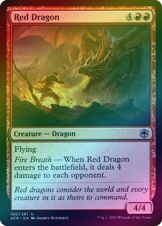 Red Dragon 160/281 - Foil Adventures in the Forgotten Realms Foil Singles