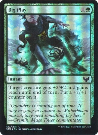 Big Play 122/275 - Foil
Strixhaven: School of Mages Foil Singles