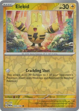 GA Elekid - 059/182 - Common Reverse Holo
Scarlet &amp; Violet: Paradox Rift Reverse Holo Singles(Español)