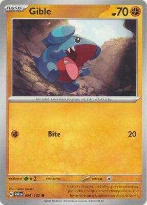 GA Gible - 094/182 - Common
Scarlet &amp; Violet: Paradox Rift Singles
