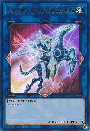 Gaia Saber, the Lightning Shadow - DUDE-EN022 - Ultra Rare 1st Edition Duel Devastator 1st Edition Singles