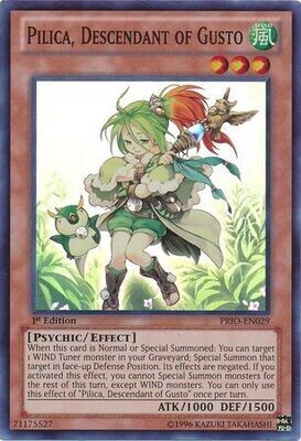 SH Pilica, Descendant of Gusto - PRIO-EN029 - Super Rare 1st Edition
Primal Origin 1st Edition Singles