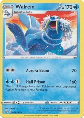 Walrein - 039/198 - Rare Sword &amp; Shield: Chilling Reign Singles