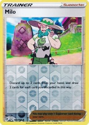 Milo - 161/192 - Uncommon Reverse Holo Sword &amp; Shield: Rebel Clash Reverse Holo Singles