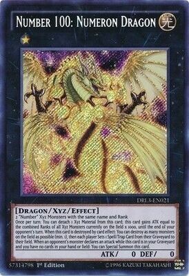 Number 100: Numeron Dragon - DRL3-EN021 - Secret Rare 1st Edition Dragons of Legend Unleashed 1st Edition Singles
