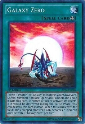 Galaxy Zero - ZTIN-EN018 - Super Rare
Yu-Gi-Oh! Promo Cards