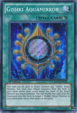 SJ Gishki Aquamirror - HA05-EN055 - Super Rare 1st Edition Hidden Arsenal 5 1st Edition Singles