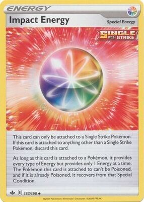 Impact Energy - 157/198 - Uncommon Sword &amp; Shield: Chilling Reign Singles