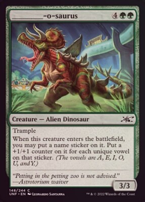 _______-o-saurus 148/244 - Foil
Unfinity Foil Singles