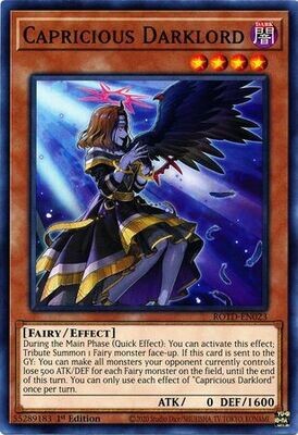 Capricious Darklord - ROTD-EN023 - Common 1st Edition Rise of the Duelist [ROTD] 1st Edition Singles