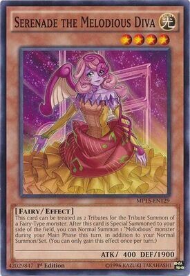 Serenade the Melodious Diva - MP15-EN129 - Common 1st Edition Yu-Gi-Oh! 2015 Mega-Tins [MP15]