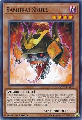 Samurai Skull - COTD-EN081 - Common 1st Edition Code of the Duelist 1st Edition Singles (espanol)