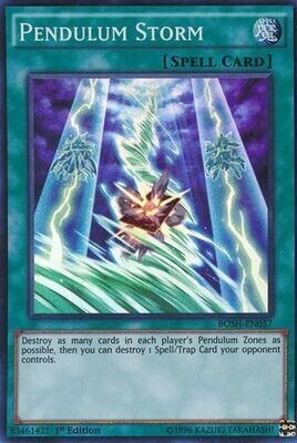 Pendulum Storm - BOSH-EN057 - Super Rare 1st Edition Breakers of Shadow 1st Edition Singles (espanol)