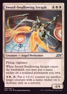 Sword-Swallowing Seraph 030/244 - Foil
Unfinity Foil Singles