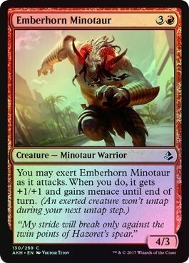Emberhorn Minotaur 130/269 - Foil Amonkhet Foil Singles