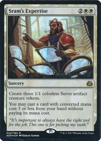 Sram&#39;s Expertise 024/184 - AER Pre-Release Foil Promo
Magic: The Gathering Promo Cards