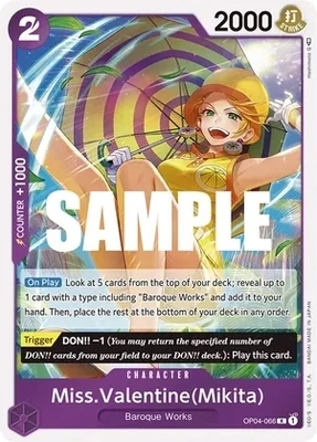 SH Miss.Valentine(Mikita) - Kingdoms of Intrigue (OP04)
Kingdoms of Intrigue Foil