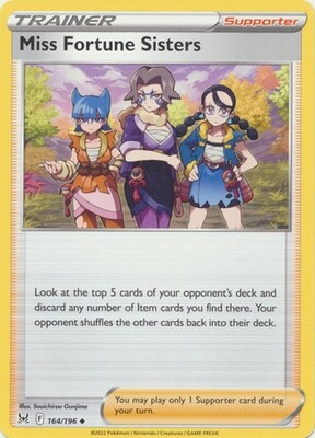 Miss Fortune Sisters - 164/196 - Uncommon Sword &amp; Shield: Lost Origin Singles