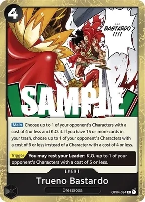 Trueno Bastardo - Kingdoms of Intrigue (OP04)
Kingdoms of Intrigue Foil