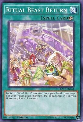 Ritual Beast Return - RATE-EN064 - Common 1st Edition Raging Tempest 1st Edition Singles