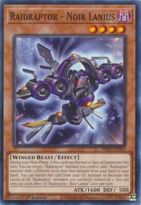 Raidraptor - Noir Lanius - PHNI-EN004 - Common 1st Edition Phantom Nightmare 1st Edition Singles (Espanol)
