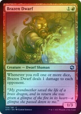 Brazen Dwarf 134/281 - Foil Adventures in the Forgotten Realms Foil Singles