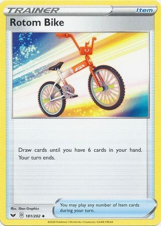 Rotom Bike - 181/202 - Uncommon Sword &amp; Shield (Base Set) Singles