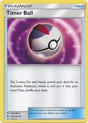Timer Ball - 134/149 - Uncommon Sun &amp; Moon (Base Set) Singles