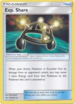 Exp. Share - 118/149 - Uncommon Sun &amp; Moon (Base Set) Singles