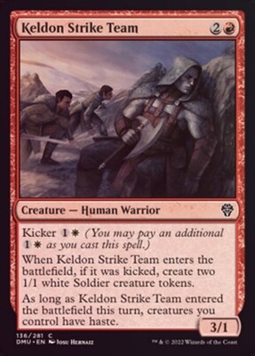 Keldon Strike Team 136/281 - Foil Dominaria United Foil Singles