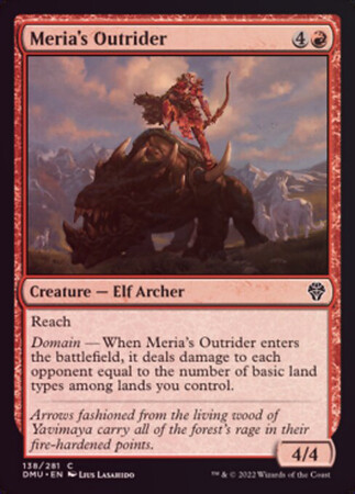 Meria&#39;s Outrider 138/281 - Foil
Dominaria United Foil Singles