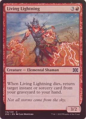 Living Lightning 118/331 - Foil Double Masters 2022 Foil Singles