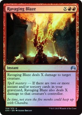 Ravaging Blaze 159/272 - Foil
Magic Origins Foil Singles(Español)